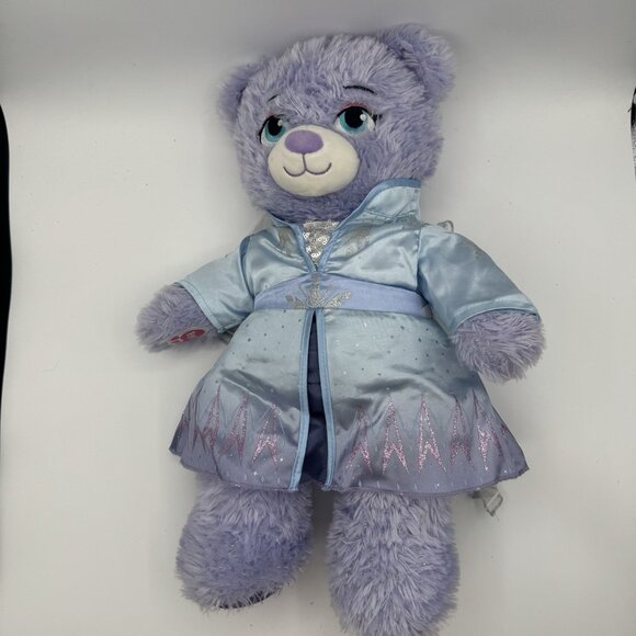 Build A Bear Disney Frozen II Anna Plush Purple Sparkle Bear And Dress #027929 - Picture 1 of 7